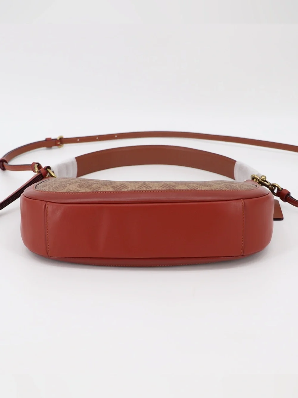New Coach Signature Sutton Crossbody Shoulder Bag Tan Rust Authentic